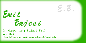 emil bajcsi business card